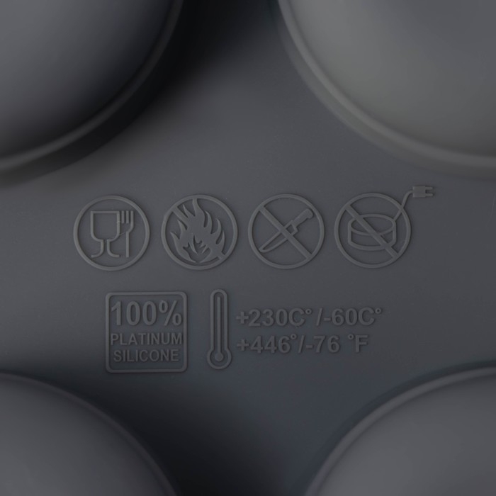 Форма для выпечки и муссовых десертов KONFINETTA &laquo;Паутина&raquo;, силикон, 29,5&times;17,5&times;2,5 см, 12 ячеек (4,2&times;2,5 см), цвет серый