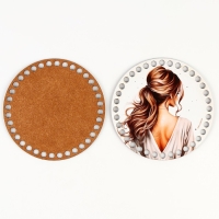 Донышки для вязания 2 в 1 &laquo;Красивая девушка&raquo;, круг 15 см, хдф 3 мм