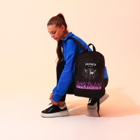 Рюкзак школьный текстильный BONES, 46х30х10 см, вертикальный карман, цвет чёрный