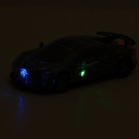 Машина инерционная Crazy race &laquo;Гонки&raquo;, русская озвучка, свет, цвет серый