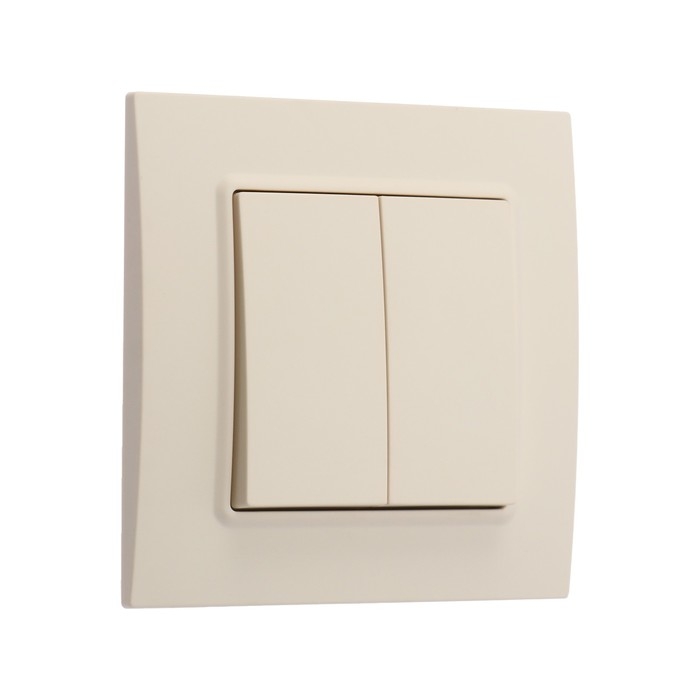 Выключатель TOT Elegant, 10 А, 2 кл., скрытый, бежевый