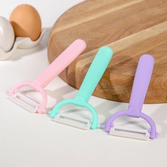 Овощечистка керамическая Доляна &laquo;Италия&raquo;, 13 см, цвет МИКС