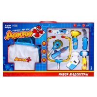 Набор медсестры, 8 предметов с сумкой, свет, звук