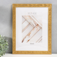 Фоторамка пластик "МИРАМ" 30х40 см, 651618 золото