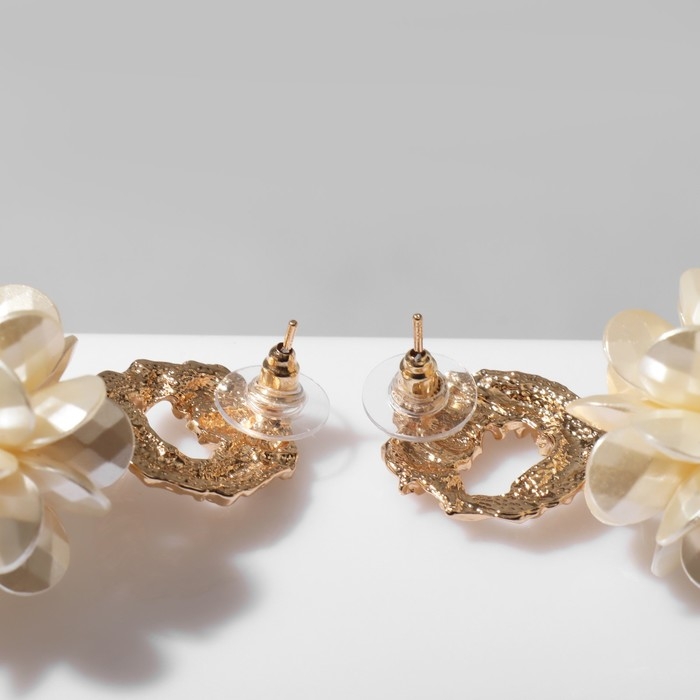 Серьги ассорти &laquo;Воздушность&raquo;, цвет молочный в золоте