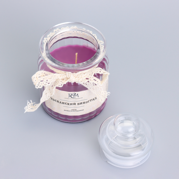 Свеча в банке ароматизированная "Тосканский виноград" 180гр, время горения 45ч
