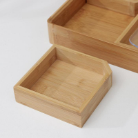 Ящик для хранения Доляна Striata, 28&times;28&times;7 см, бамбук