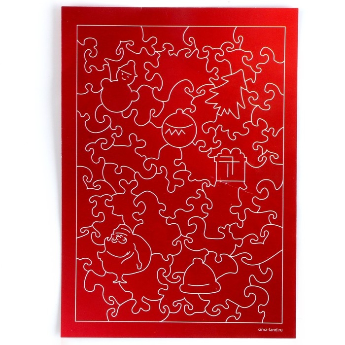 Пазл деревянный фигурный на новый год &laquo;Любимый новогодний волшебник&raquo;, 54 элементов