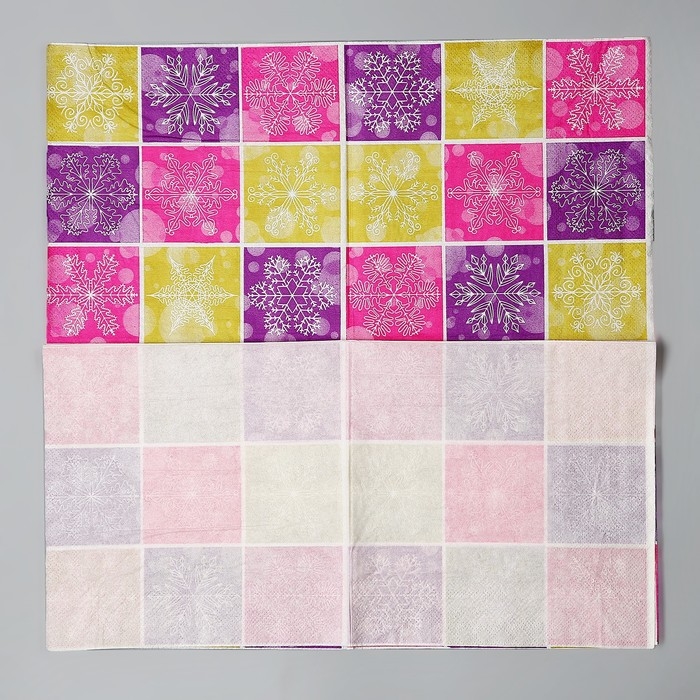 Новый год! Салфетки бумажные &laquo;Снежинки&raquo;, в наборе 20 шт.