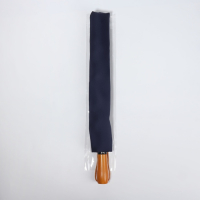 Зонт полуавтоматический &laquo;Однотонный&raquo;, эпонж, 3 сложения, 8 спиц, R = 60/70 см, D = 140 см, цвет синий