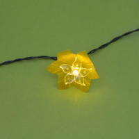 Гирлянда &laquo;Нить&raquo; 4.5 м с насадками &laquo;Лилии&raquo;, тёмная нить, 30 LED, свечение белое, 2 режима, солнечная батарея