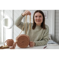 Цепочка для сумки, с карабинами, железная, 7 &times; 7 мм, 120 см, цвет золотой