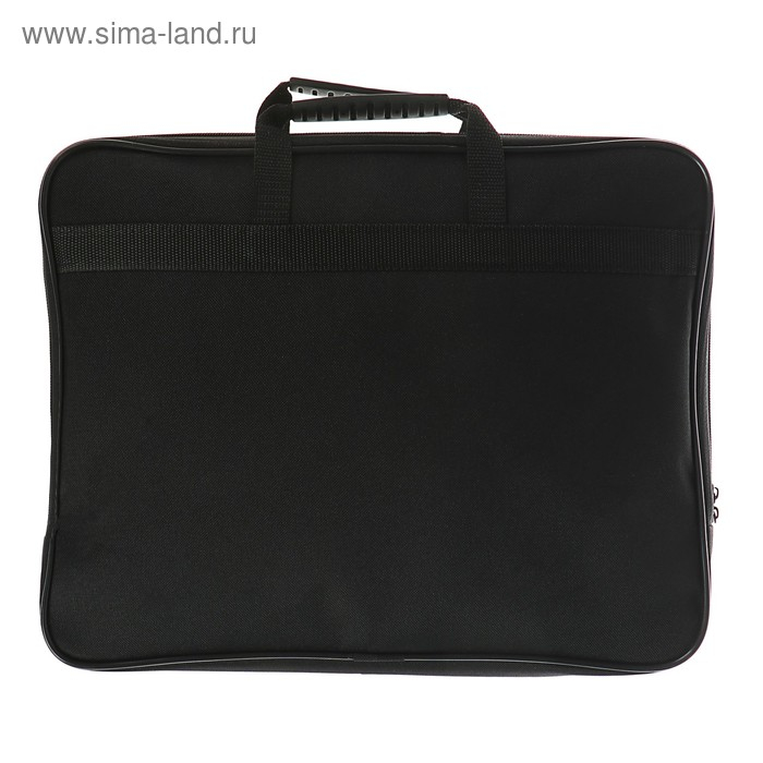 Папка с ручками текстильная А4, 365 х 290 х 30 мм, Calligrata, 1Ш41, "Офис", внешний/внутренний карман, чёрная