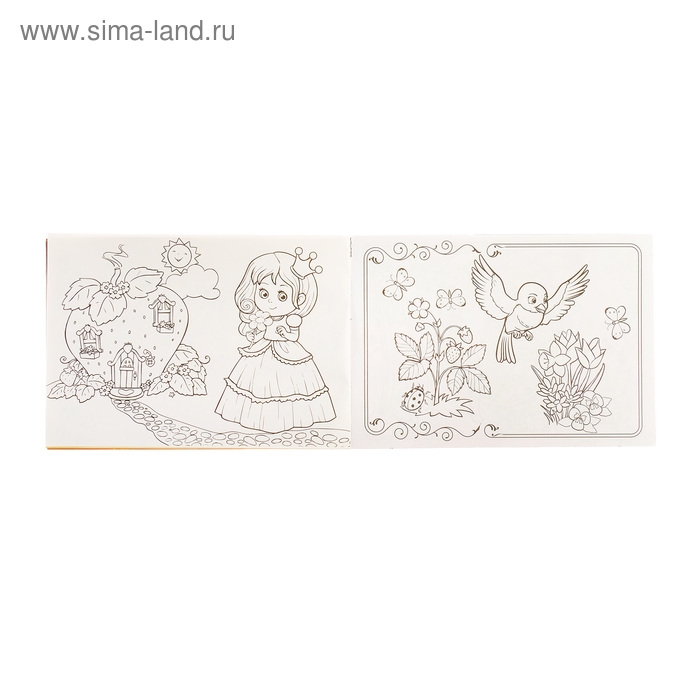 Раскраска с наклейками &laquo;Принцессы&raquo;, 16 стр.