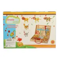 Набор инструментов детский "Собери животных", деревянный конструктор