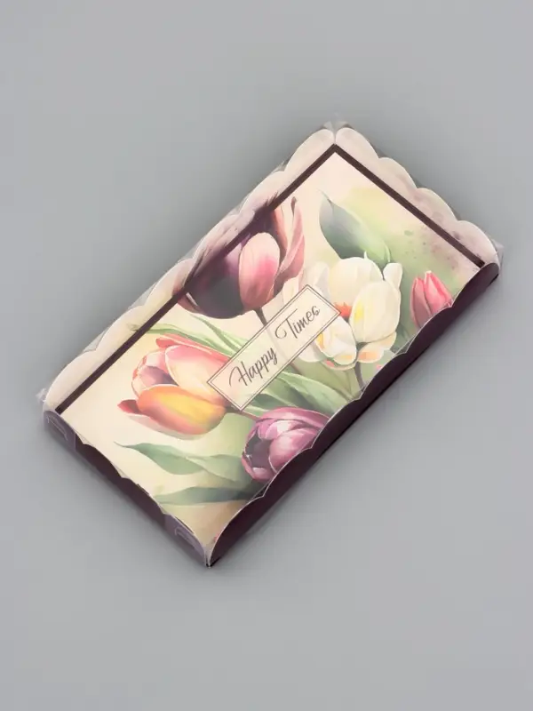 Коробка для печенья, &laquo;Тюльпаны&raquo;, 10.5&times;20&times;3 см