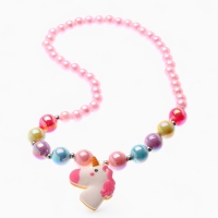 Набор детский "Выбражулька" единорог 4 пр-та: кулон, браслет, кольцо, клипсы  цв. разноц