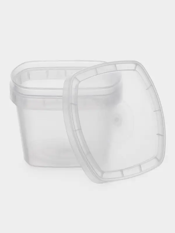Контейнер пищевой ПластоС, 280 мл, d=11 см, h=7 см, с герметичной крышкой, пластик, прозрачный