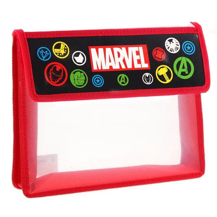 Папка пластиковая для тетрадей А5, на липучке, &laquo;Мстители&raquo;