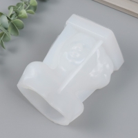 Молд силикон "Девушка с цветами на глазах" 10х8х6 см