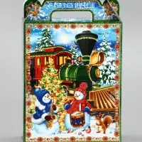 Подарочная коробка новогодняя &laquo;Экспресс&raquo; 14&times;6&times;21 см