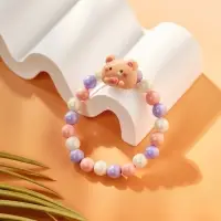 Браслет детский &laquo;Выбражулька&raquo; медведь, d=6 см. жемчуг, разноцветный