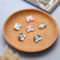 Брошь &laquo;Котёнок&raquo; озорной, цвет МИКС в серебре (неделимая фасовка 12 шт., цена за шт.)