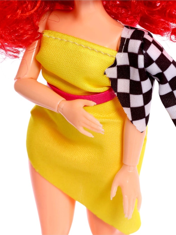 Кукла &laquo;Кудряшка Рина&raquo;, шарниры в руках, красный