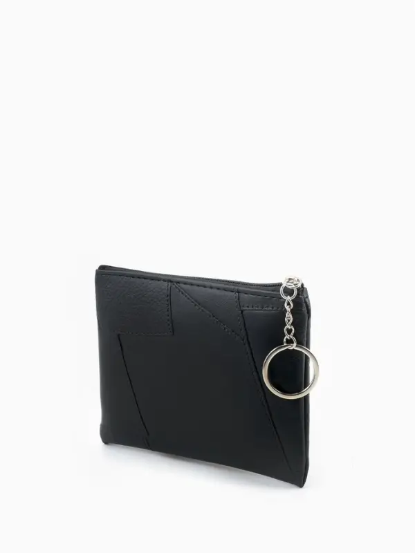 Кошелек жен 13-01-01 Июнь2509, 15*0,5*11 см, отд на молнии, черный