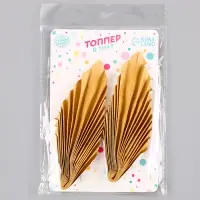 Топпер для торта &laquo;Перо&raquo;, набор 2 шт., золотой