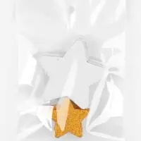 Декор "Звезда" цвет серебро, золото 2 размера, фоам глиттер 5 и 3 см, набор 10 шт