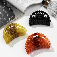 Крабик для волос &laquo;Матовый&raquo;, цветы бусинки, 7 см, МИКС