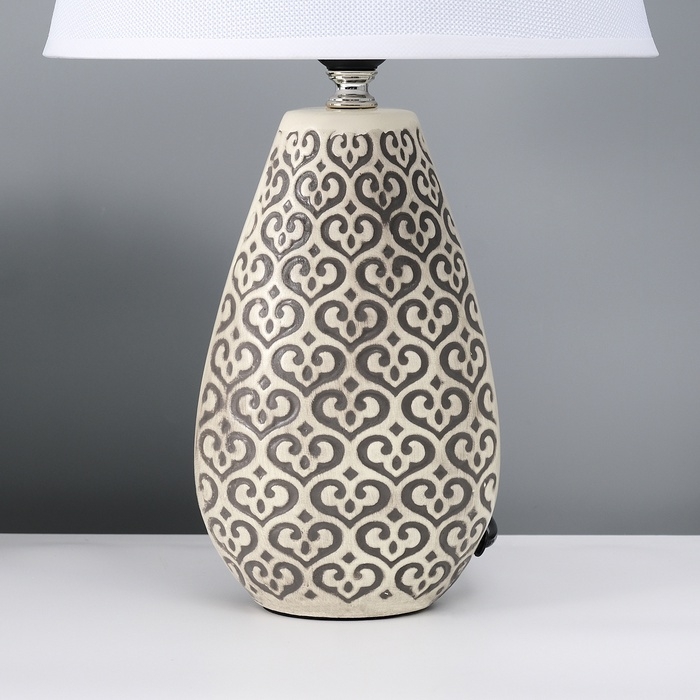 Настольная лампа с абажуром RISALUX &laquo;Римини&raquo;, Е27, 40 Вт, 25&times;25&times;43 см