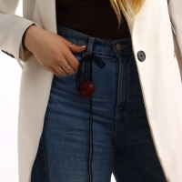 Портупея с кулоном &laquo;Сердечко&raquo; кожа, трансформер, бордовая, 150 см