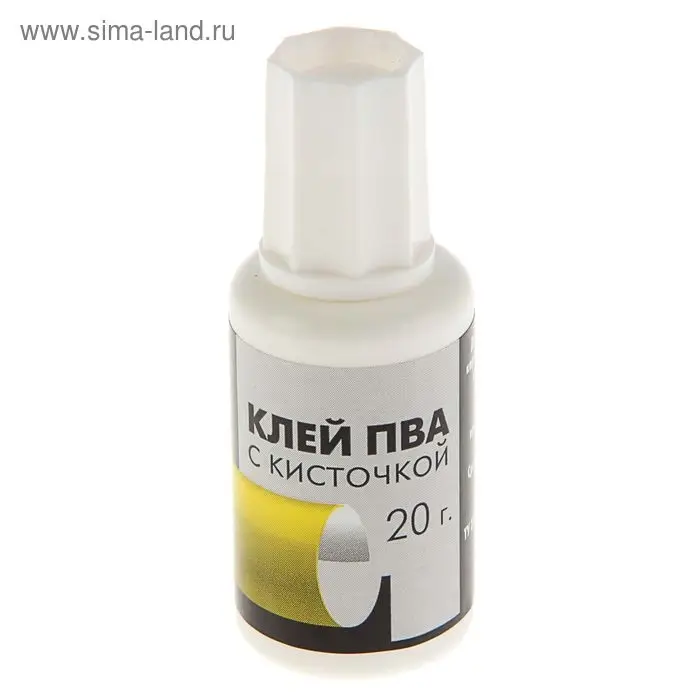 Клей ПВА Гамма &laquo;Эконом&raquo;, с кисточкой, 20 г