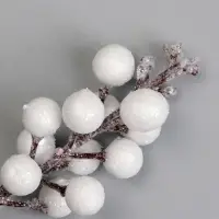 Ягоды для декора, белого цвета, 4,5 &times; 4,5 &times; 20 см