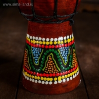 Сувенирный музыкальный инструмент "Барабан Джембе Цветочный узор" 11x11x20 см МИКС