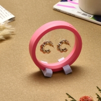 Подставка для украшений &laquo;Круг&raquo;, 11,5*11,5*4,5 см, цвет розовый