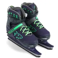 Коньки раздвижные BlackAqua, р. 39-42, для фитнеса, синие, зелёные