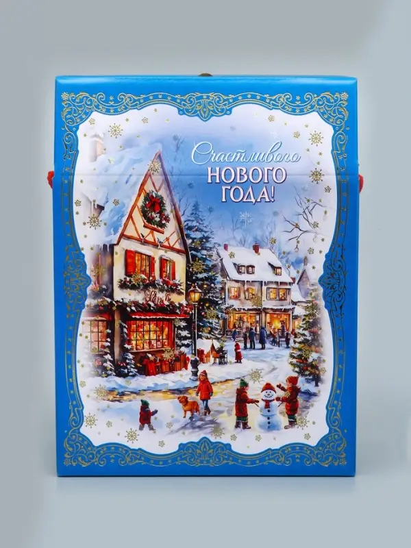 Коробка подарочная новогодняя, 20&times;10&times;26.5 см