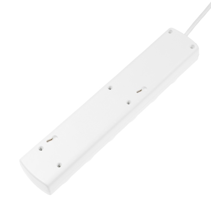 Сетевой фильтр Luazon Lighting, 5 розеток, 3 м, 2200 Вт, 3х0.75 мм2, 10 A, 220 В, c предохранителем, белый