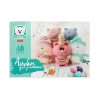 Альбом для рисования А4, 40 листов, на скобе, Hatber &laquo;Уютные котики&raquo; МИКС