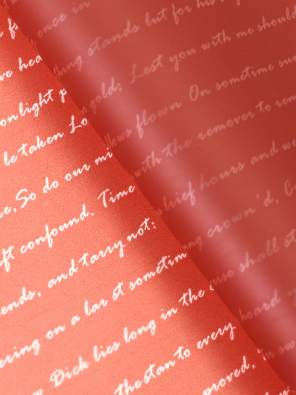 Пленка для цветов "Послание", кофе с молоком, 0,6 х 10 м