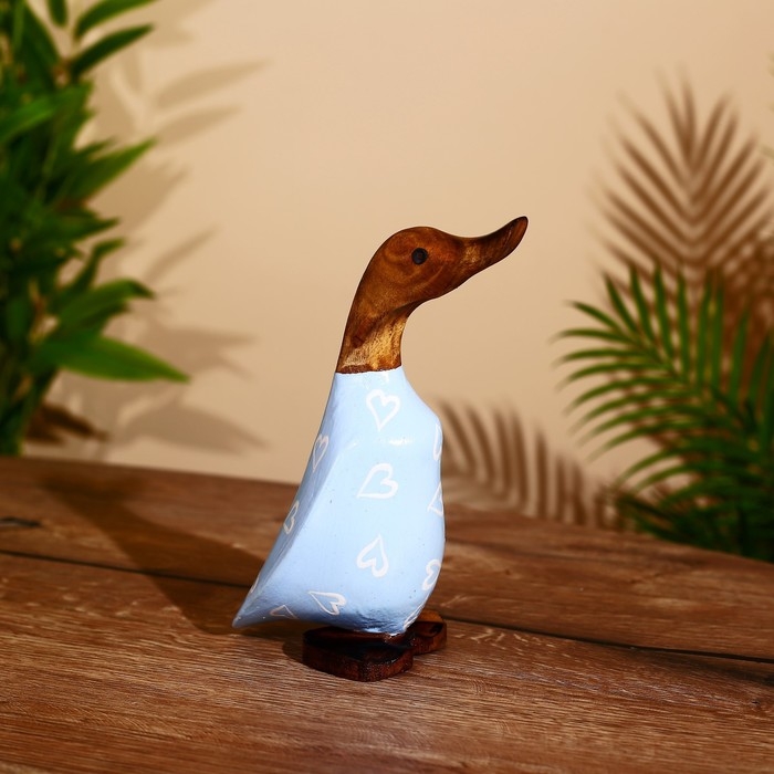 Сувенир "Утка в голубом" дерево 20 см