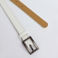 Ремень жен 01-01-03-01 Июнь15, 1,1*0,3*110 см, пряжка т-металл, 1 прокол, белый