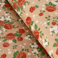 Бумага упаковочная крафт &laquo;Пионы&raquo;, красный, 0.72&times;10&plusmn;5% м, 60 г