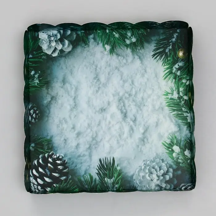 Коробка для печенья, кондитерская новогодняя упаковка, &laquo;Пусть сбудутся мечты&raquo;, 18&times;18&times;3 см