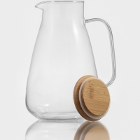 Кувшин стеклянный с бамбуковой крышкой &laquo;Эко&raquo;, 1,8 л