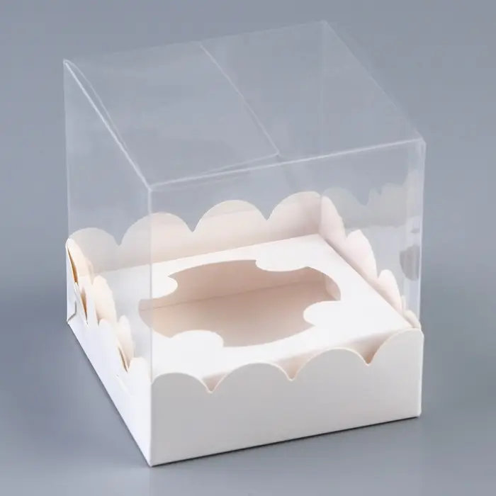 Коробка под 1 капкейк с прозрачной крышкой 9.2&times;9.2&times;10 см