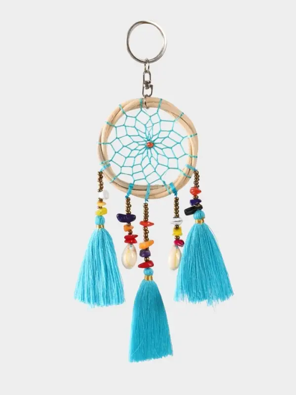 Брелок "Ловец снов" 17 см, цв. голубой